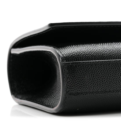 Saint Laurent Grain De Poudre Monogram Cassandre Clutch Black 9 of 11