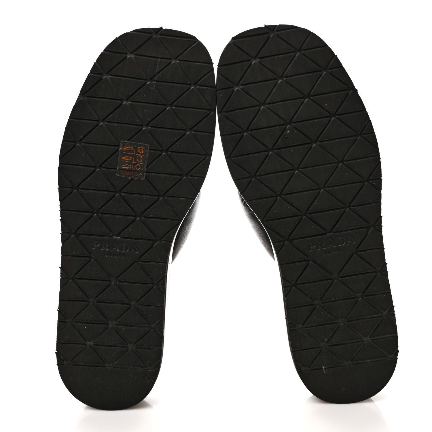 Prada Nappa Soft Padded Metal Triangle Logo 35mm Thong Sandals 40 Black 5 of 9