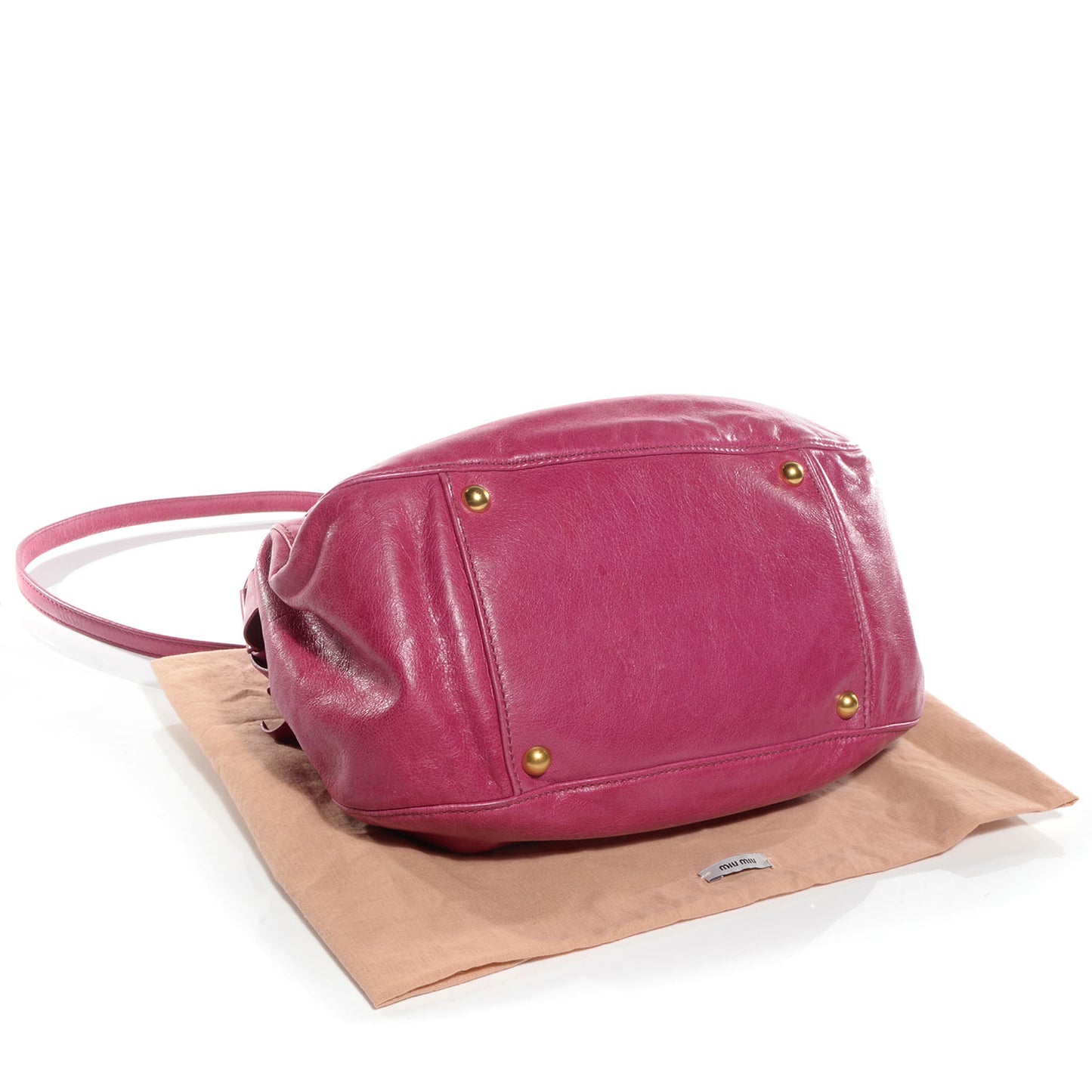 Vitello Lux Mini Bow Bag Rosa