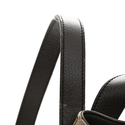 Gucci Monogram Dollar Calfskin O Drawstring Backpack Beige Ebony Testa di Moro Dark Chocolate 11 of 12