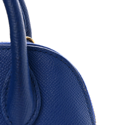 Balenciaga Signature Grained Calfskin Logo XXS Ville Top Handle Bag Bleu Roi White 13 of 19