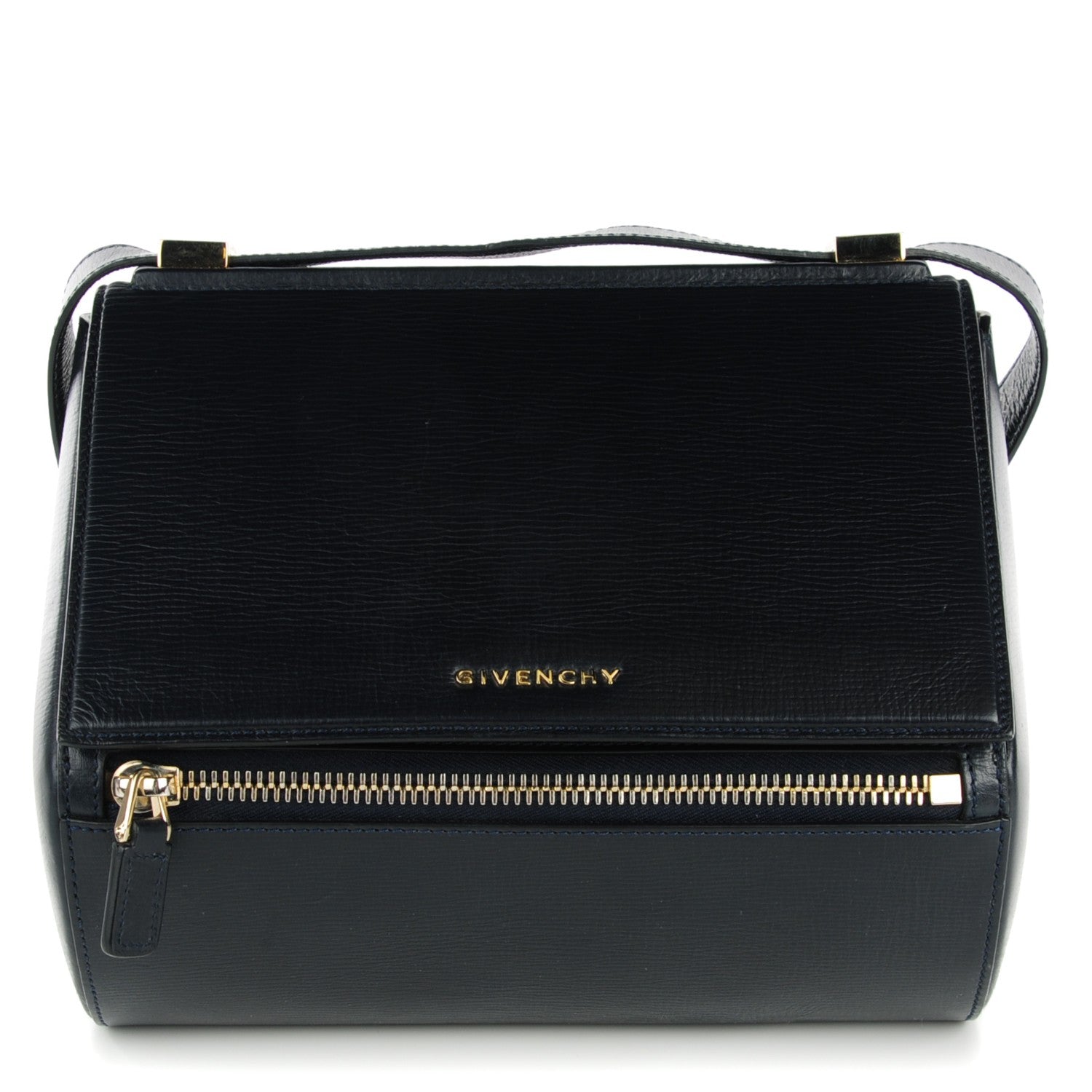 Givenchy Textured Calfskin Medium Pandora Box Crossbody Bag Night Blue 1 of 7