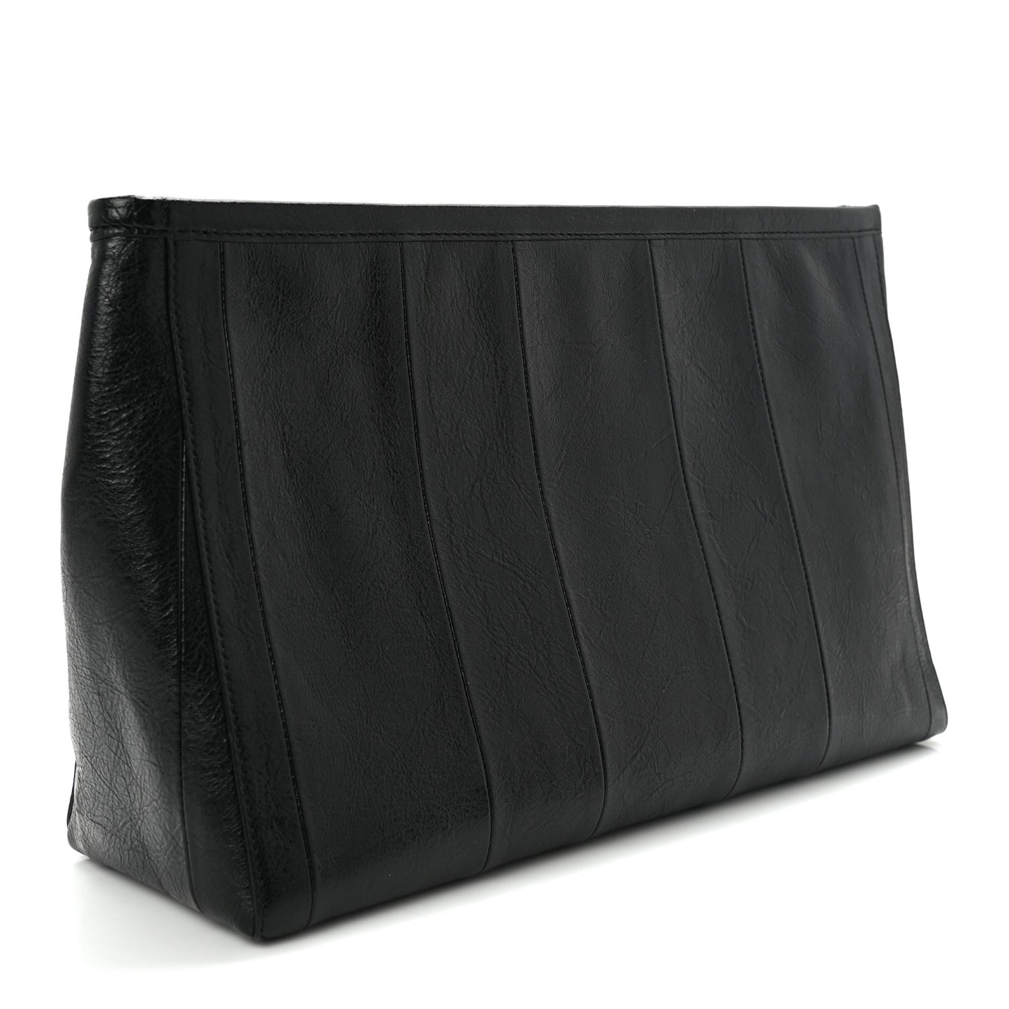 Agneau Arena Large Barbes Z Pouch with Handle Black