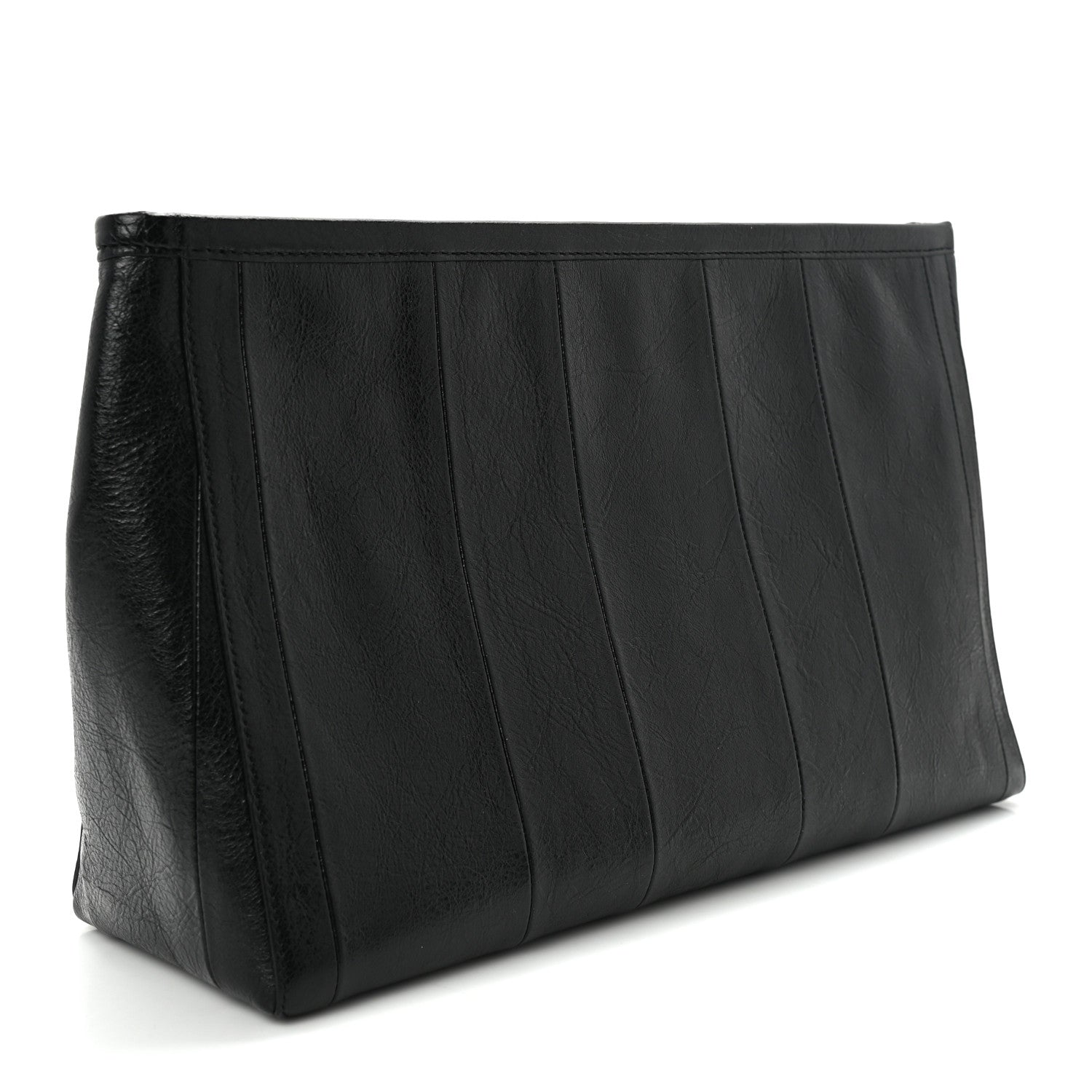 Balenciaga Agneau Arena Large Barbes Z Pouch with Handle Black 3 of 7