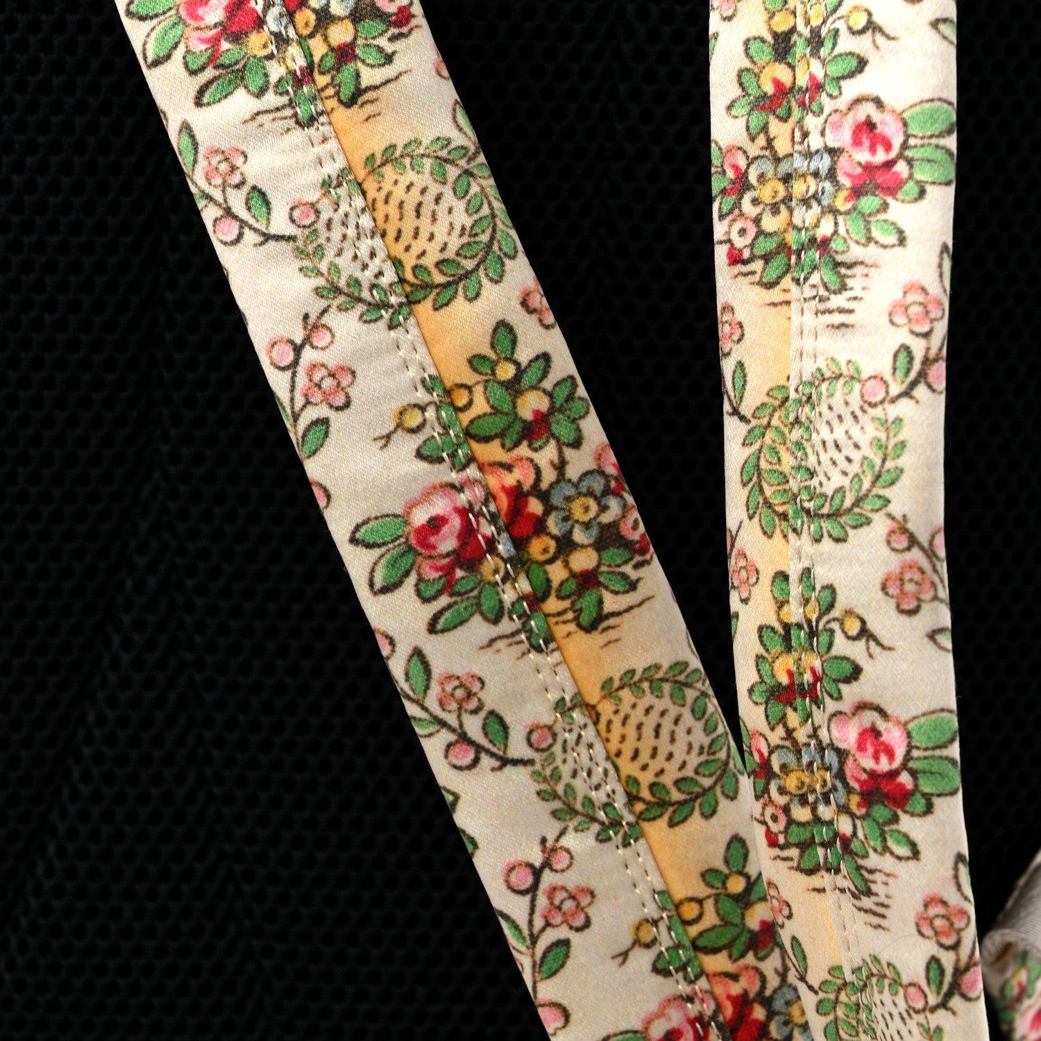 Gucci X MLB Satin Floral Print NY Yankees Patch Backpack Ivory Green 11 of 12