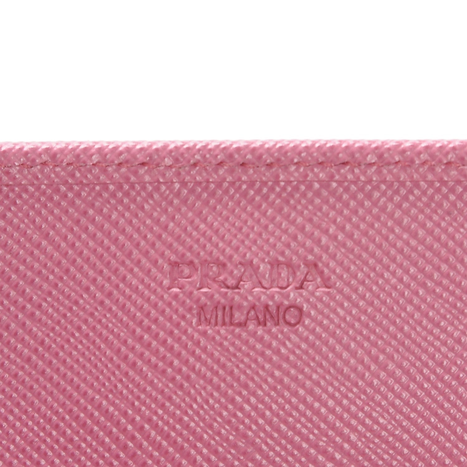 Prada Saffiano Metal Oro Chain Wallet Begonia 6 of 7