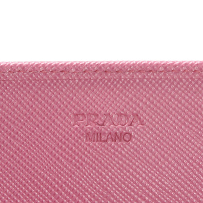 Prada Saffiano Metal Oro Chain Wallet Begonia 6 of 7