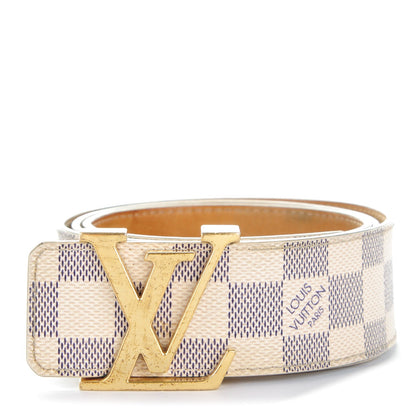 Louis Vuitton Damier Azur 40mm LV Initiales Belt 90 36 1 of 10