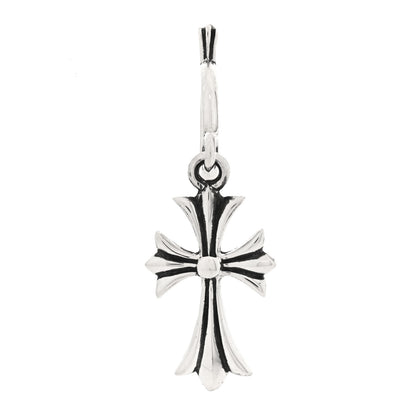 Chrome Hearts Sterling Silver Tiny CH Cross Hoop Drop Single Earring 1 of 5