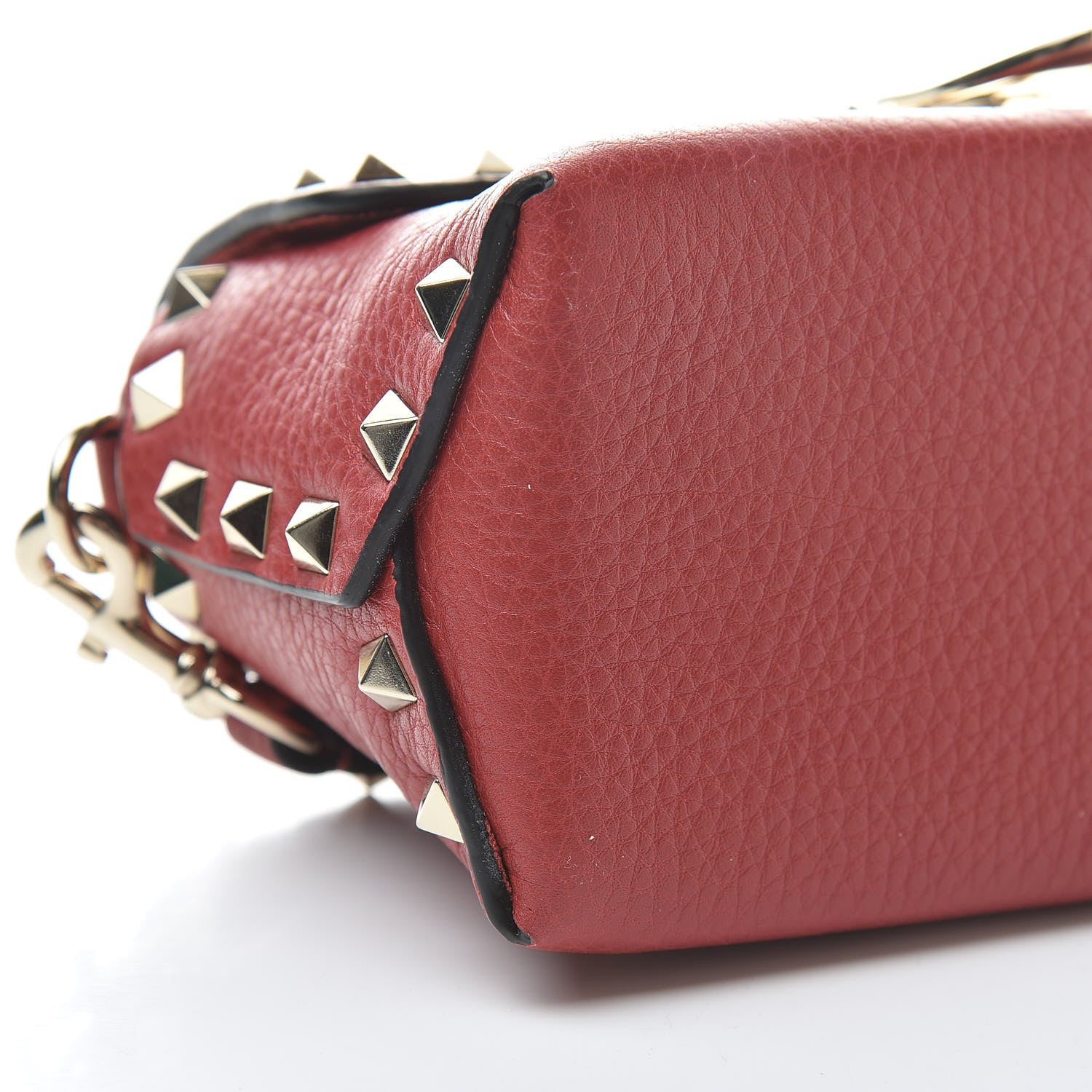 Valentino Garavani Pebbled Calfskin Mini Rockstud Crossbody Bag Rosso Valentino 8 of 9