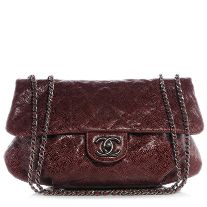 Chanel Caviar Quilted Medium Elastic Flap Bordeaux 1 of 8