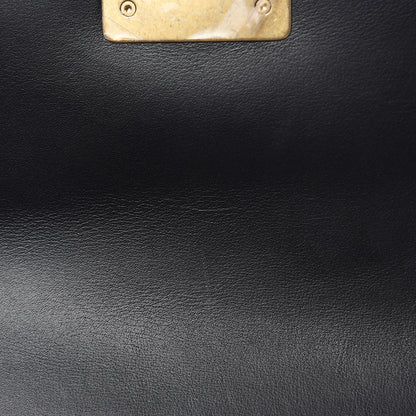 Chanel Calfskin Crocodile Embossed Graffiti Small Cocodile Boy Flap Black Gold 13 of 13
