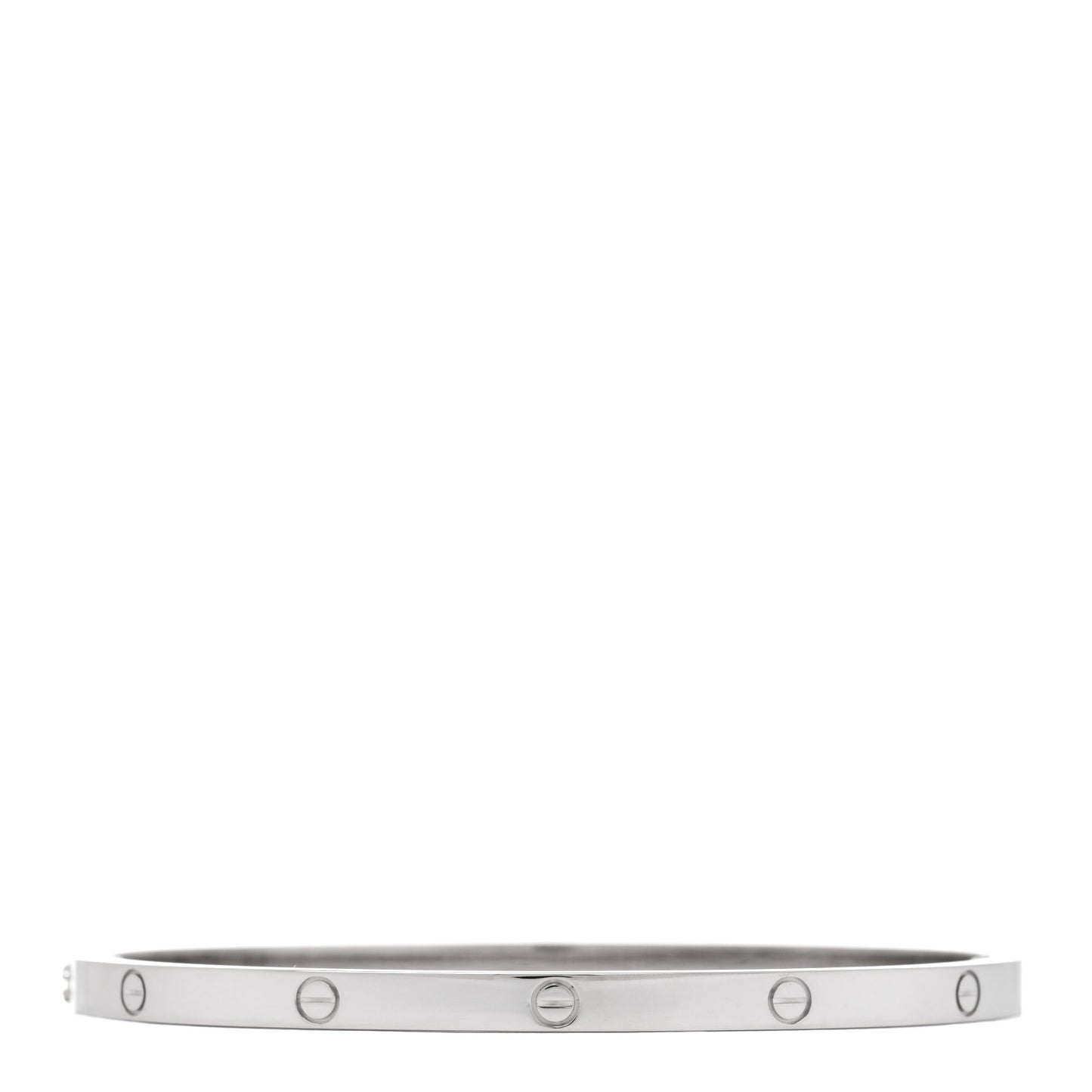 18K White Gold Small LOVE Bracelet 17