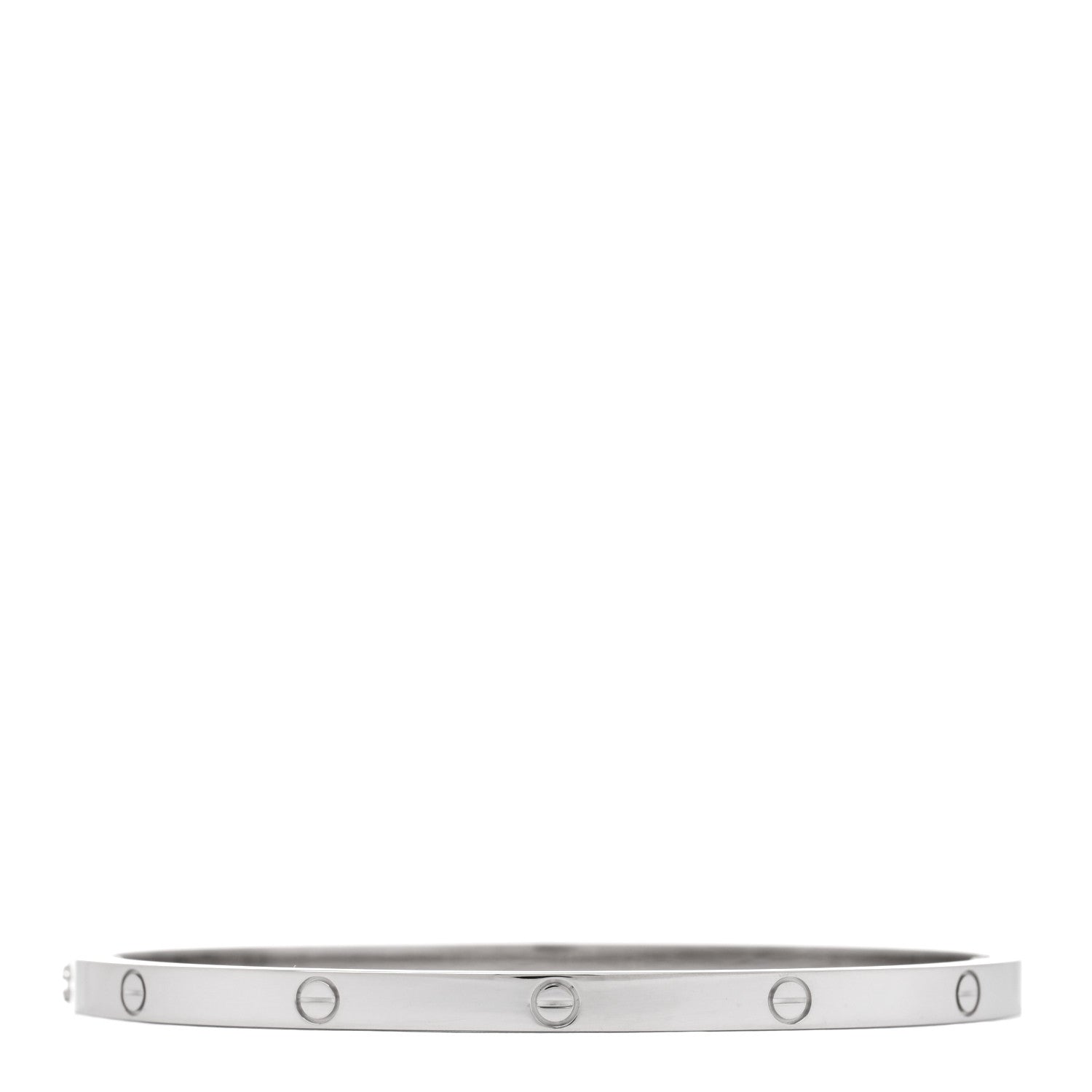 Cartier 18K White Gold Small LOVE Bracelet 17 2 of 6