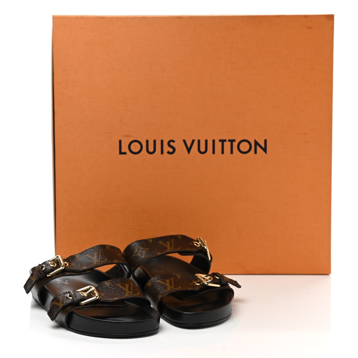Monogram Bom Dia Mule Sandals 36 Black