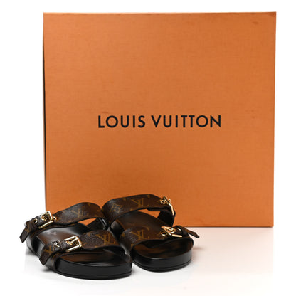 Louis Vuitton Monogram Bom Dia Mule Sandals 36 Black 8 of 8