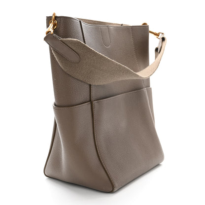 Celine Soft Grained Calfskin Sangle Bucket Bag Taupe 3 of 13