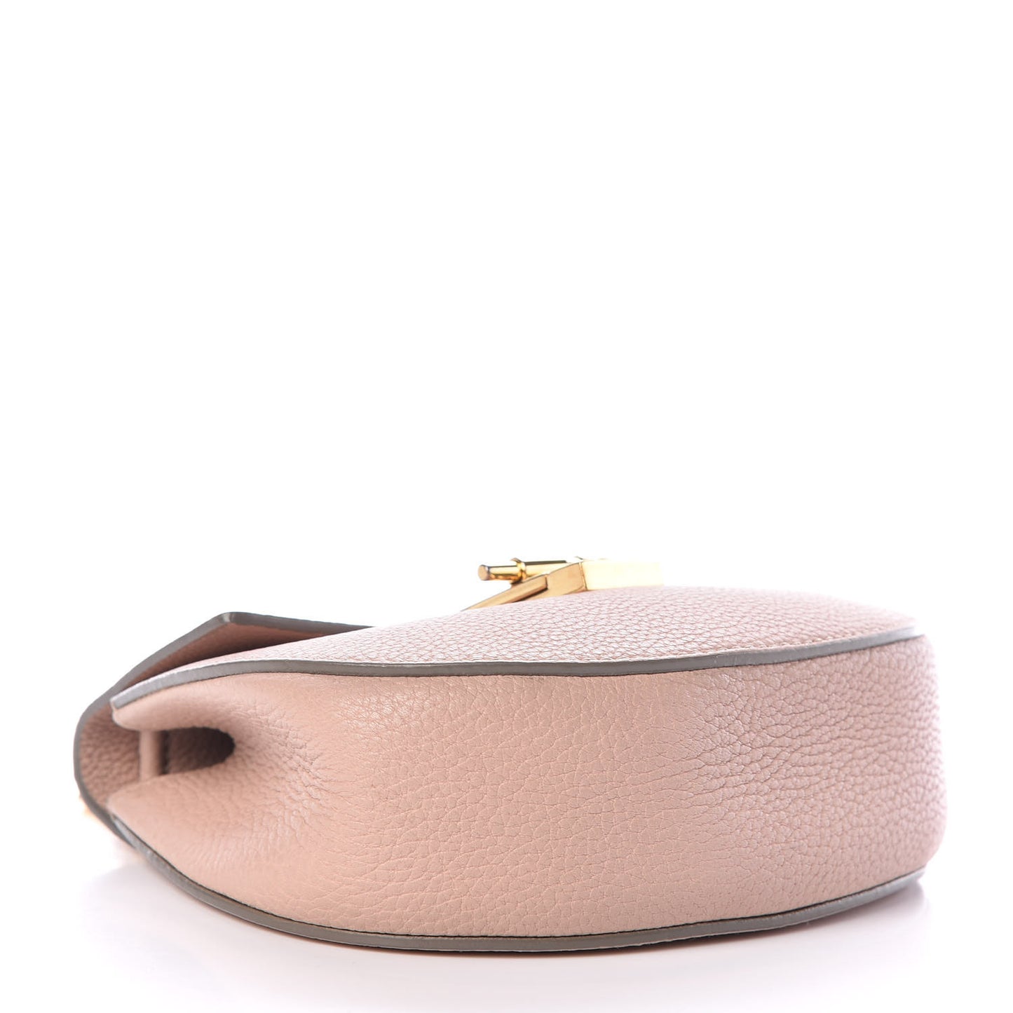 Grained Lambskin Mini Drew Shoulder Bag Cement Pink
