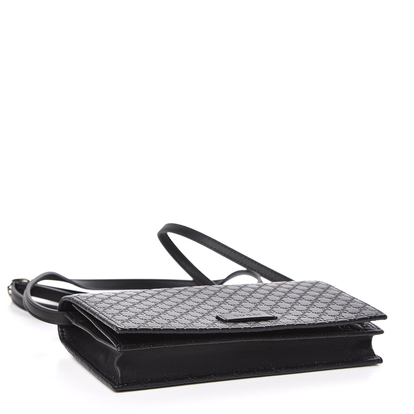 Microguccissima Crossbody Wallet Black