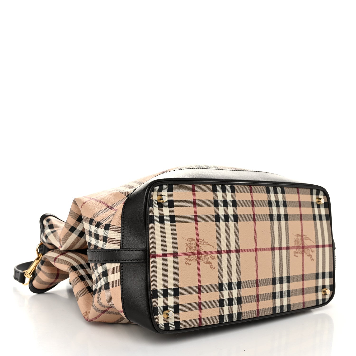 Burberry Haymarket Check Medium Golderton Tote Chocolate 4 of 11