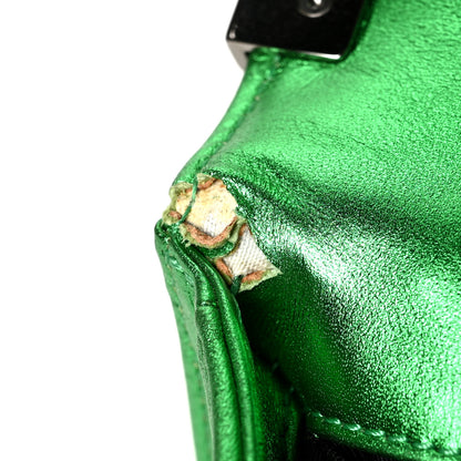Chanel Metallic Patent Calfskin Quilted Medium Boy Flap Green 11 of 13