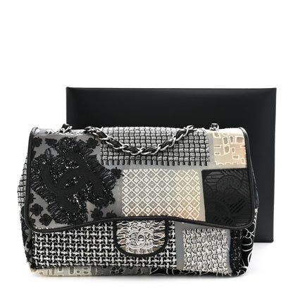 Chanel PVC Tweed Patchwork Jumbo Single Flap Black 12 of 12