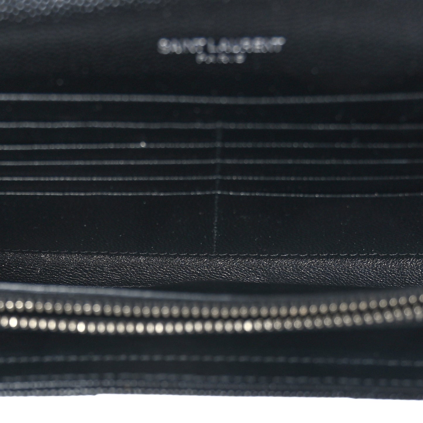 Grain De Poudre Matelasse Chevron Monogram Chain Wallet Black
