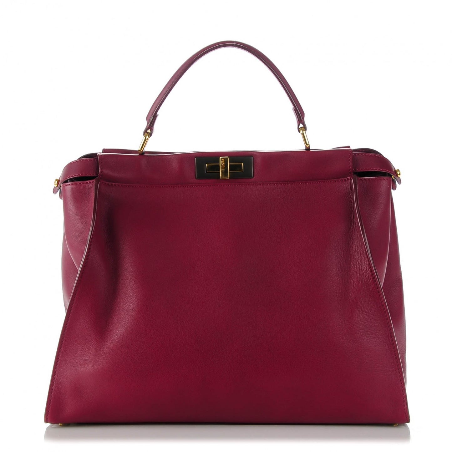 Vitello Dolce Marmol Large Peekaboo Iconic Satchel Bordeaux Graphite