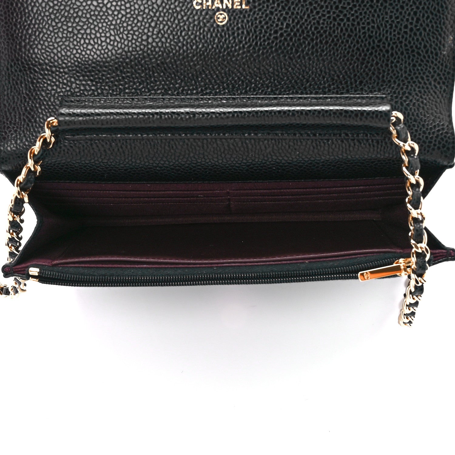 Chanel Caviar Quilted Wallet On Chain WOC Black 5 of 12