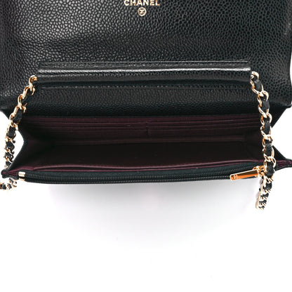 Chanel Caviar Quilted Wallet On Chain WOC Black 5 of 12