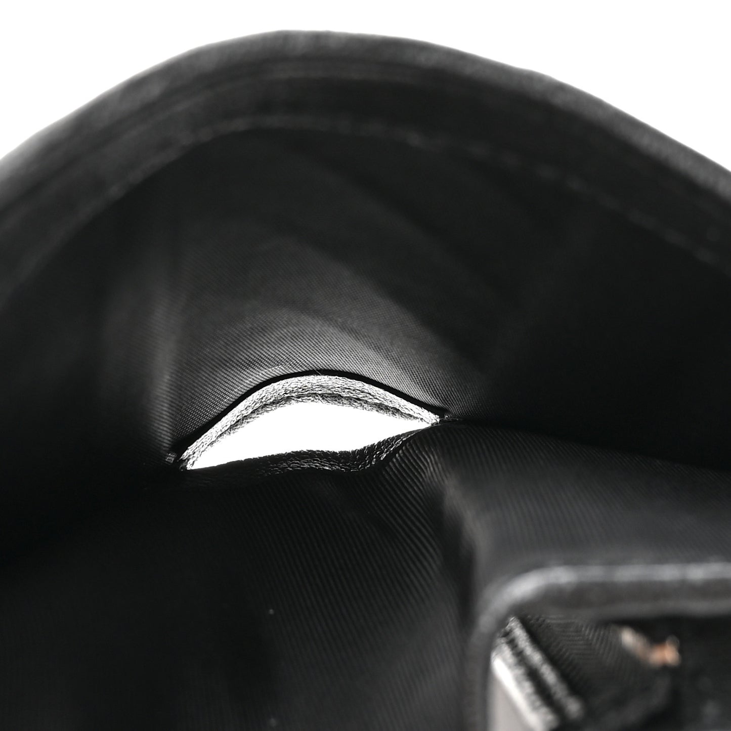 Sakai Be Green Calfskin Diagonal Stitched Blondie Card Case Wallet Black