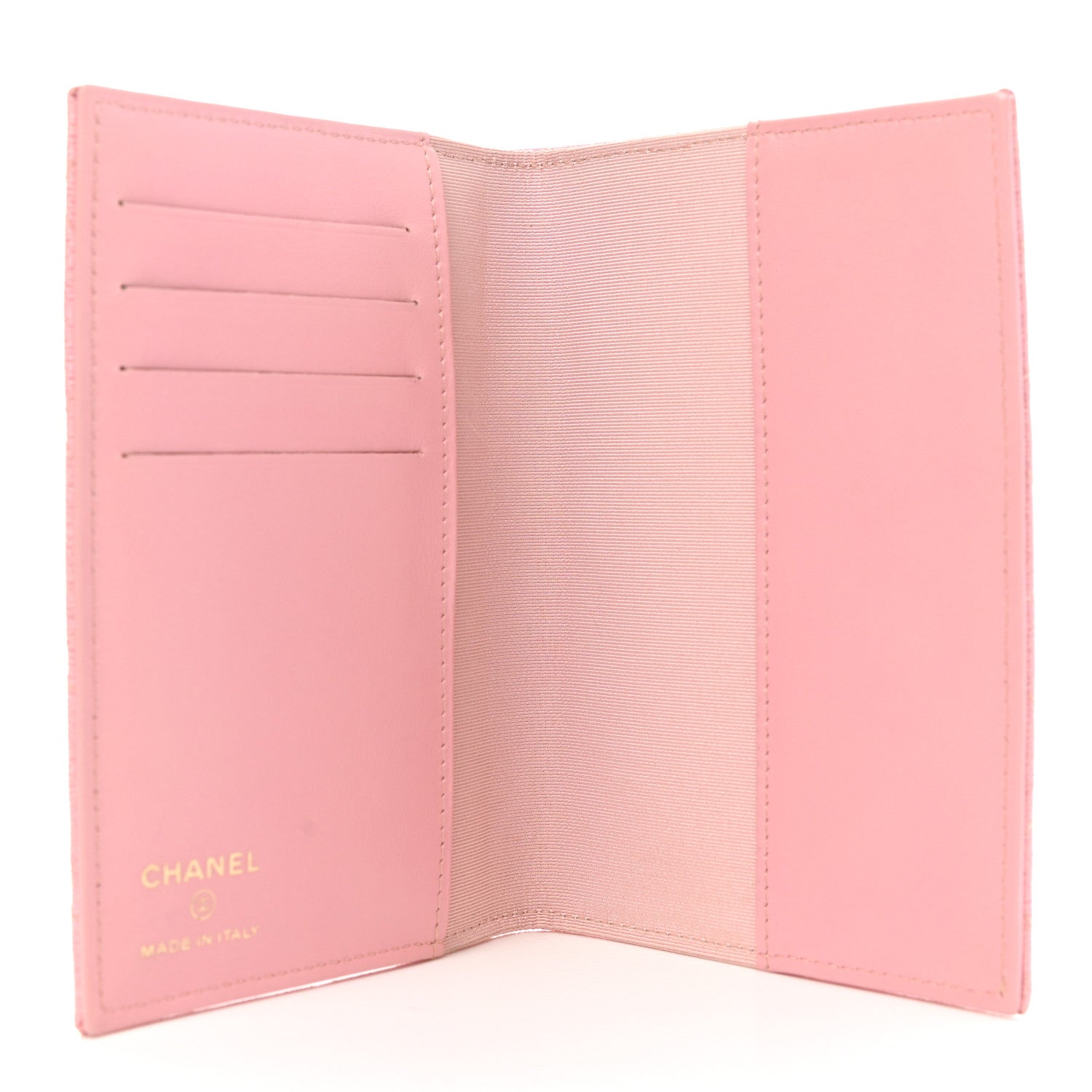 Chanel Iridescent Caviar Quilted Passport Holder Pink 5 of 8