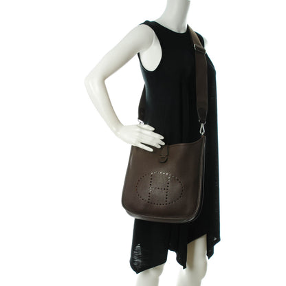 Hermes Taurillon Clemence Evelyne III PM Cafe 2 of 8