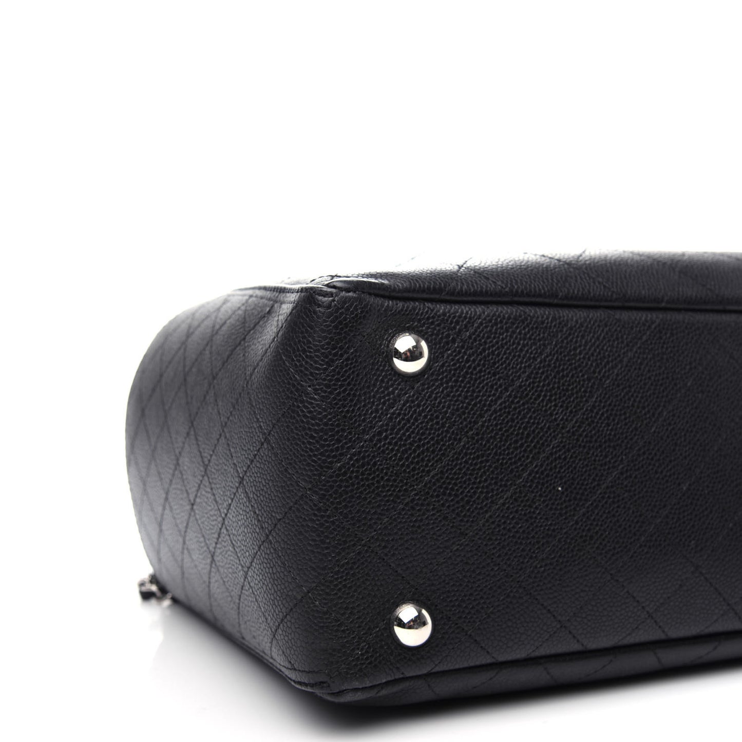 Grained Calfskin CC Pocket Tote Black