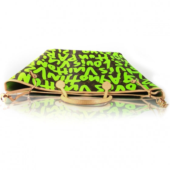 Louis Vuitton Monogram Graffiti Neverfull GM Green 5 of 7