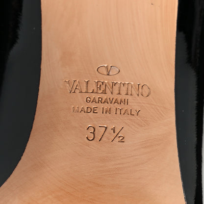 Valentino Garavani Patent VLogo Ankle Boots 37.5 Black 6 of 10