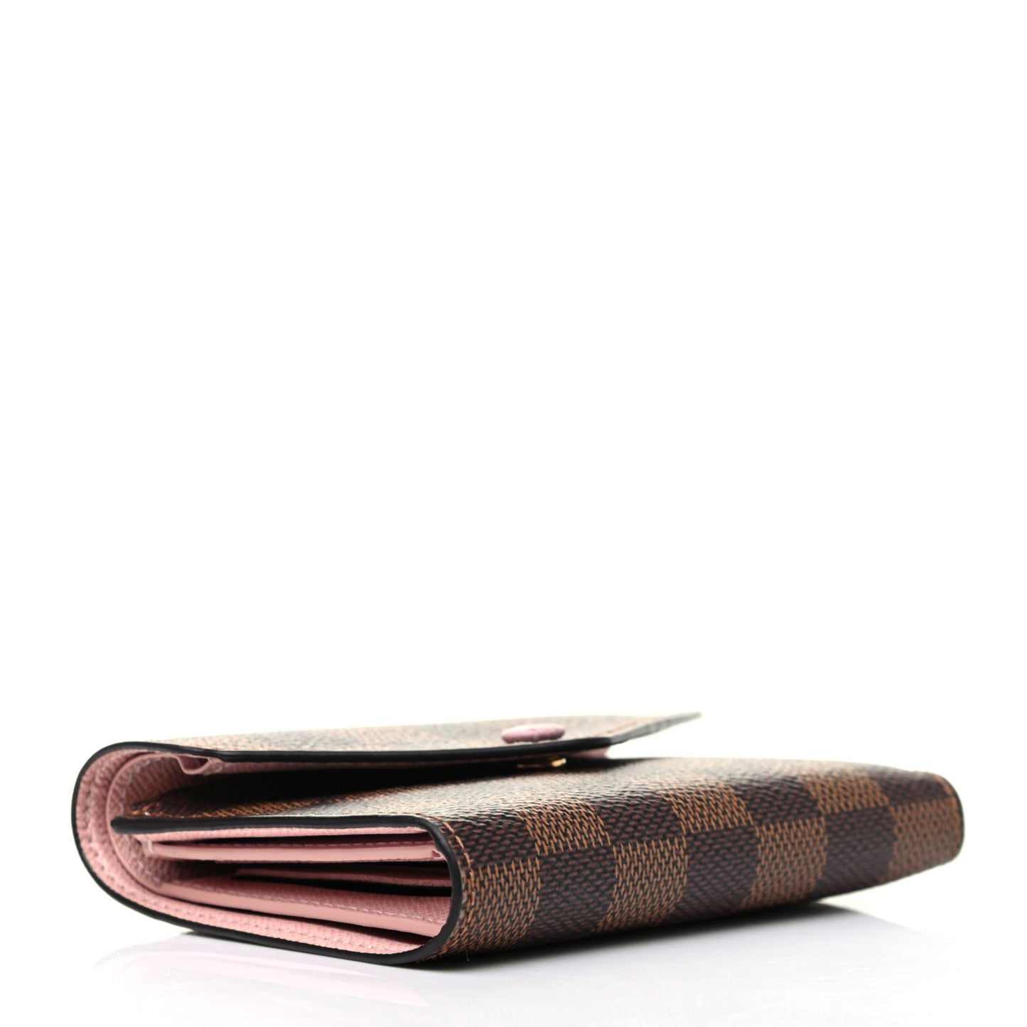 Damier Ebene Victorine Wallet Rose Ballerine