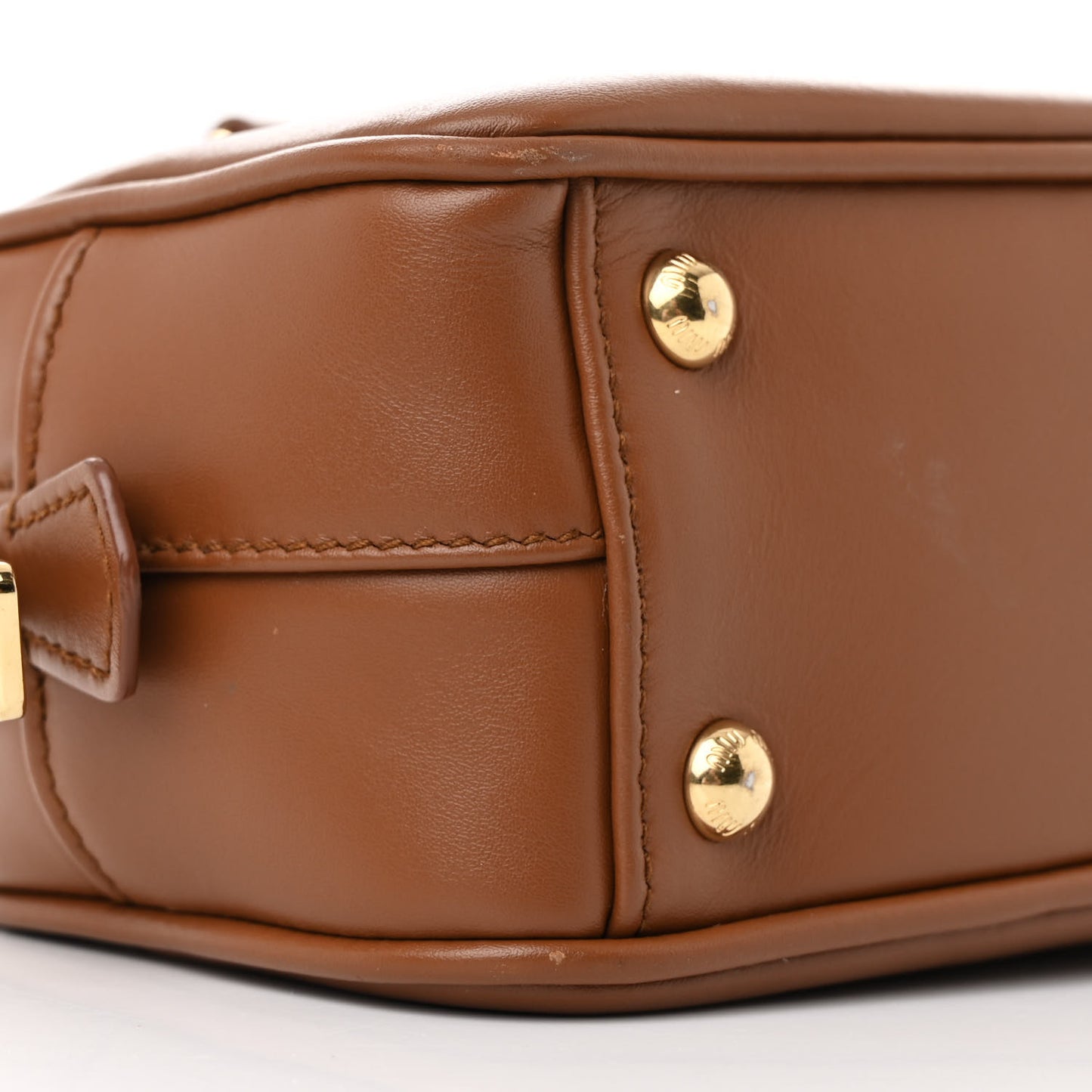 Calfskin Arcadie Top Handle Bag Cognac