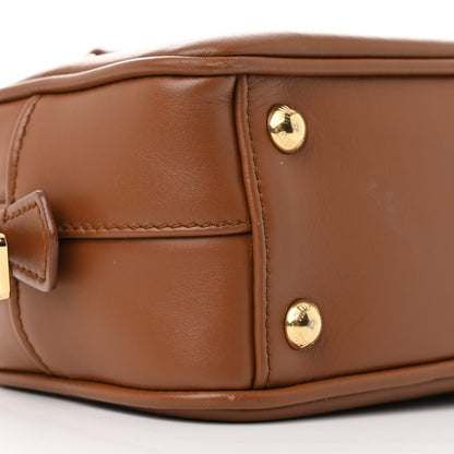 Miu Miu Calfskin Arcadie Top Handle Bag Cognac 9 of 12