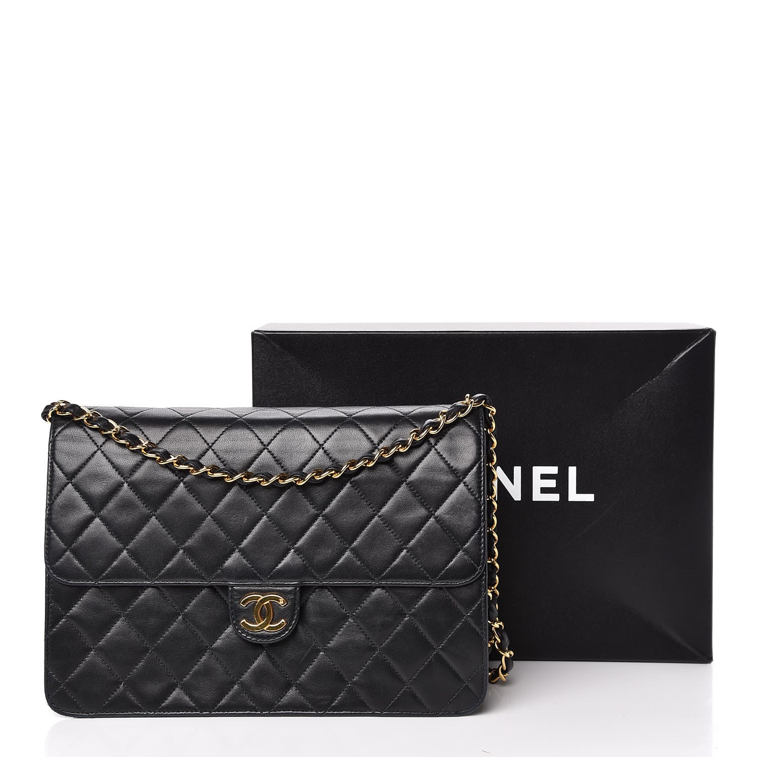 Chanel Lambskin Quilted Medium Single Flap Black 20 of 20