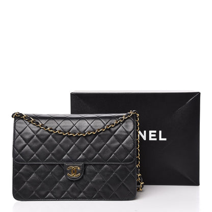 Chanel Lambskin Quilted Medium Single Flap Black 20 of 20