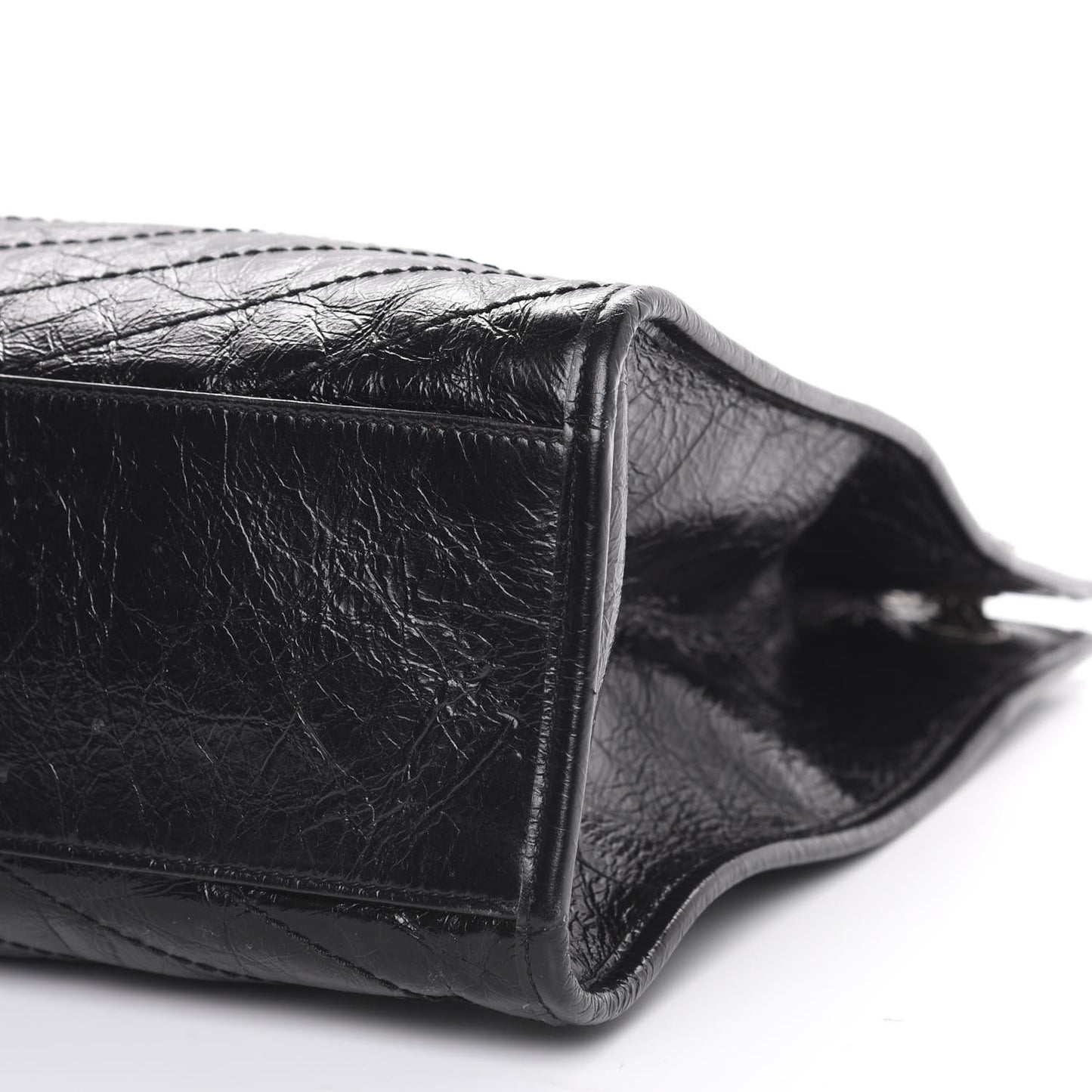 Crinkled Calfskin Matelasse Monogram Niki Shoulder Bag Black