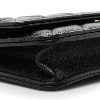 Chanel Caviar Quilted Tiny CC Wallet On Chain WOC Black 12 of 13