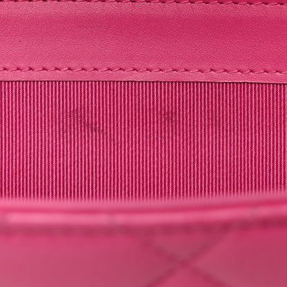 Chanel Caviar Quilted Large Gusset Flap Wallet Pink 12 of 12