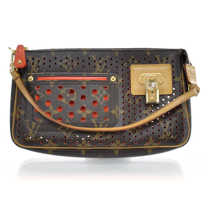 Louis Vuitton Monogram Perforated Pochette Accessories Bag Orange 1 of 10