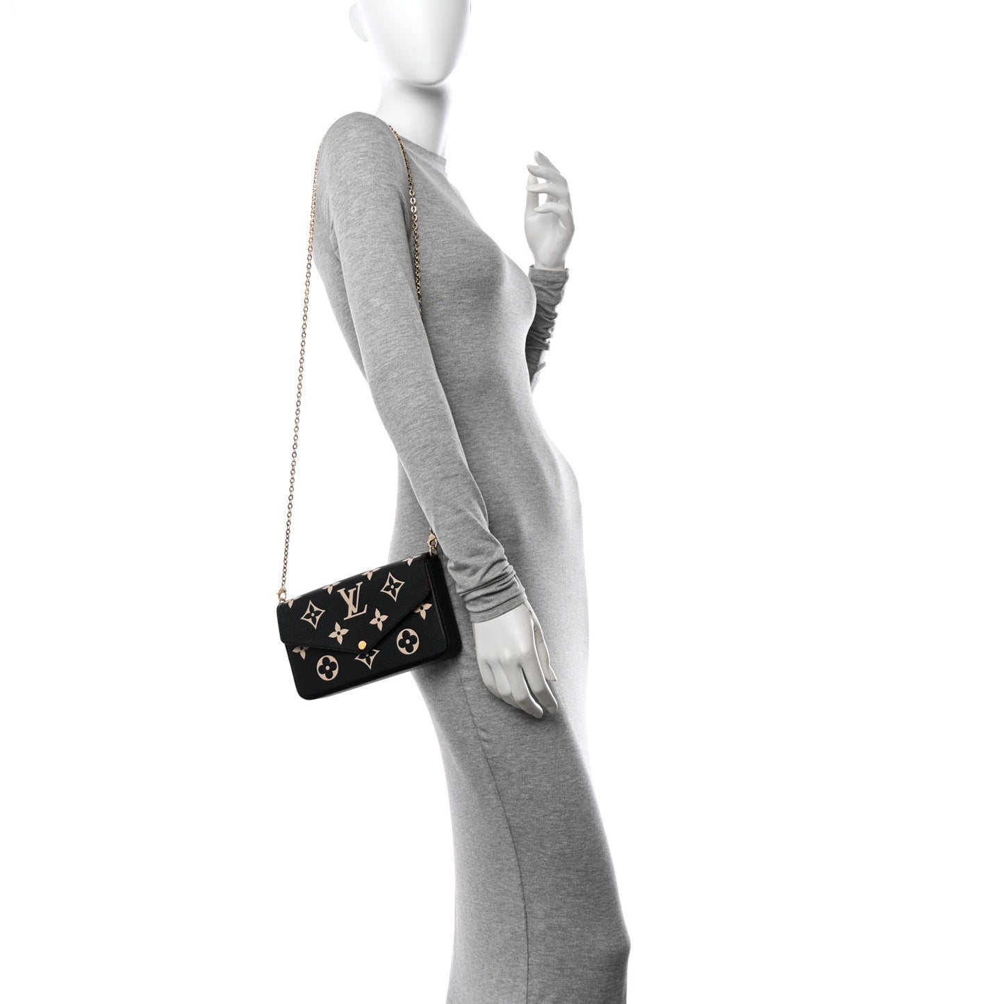 Empreinte Monogram Giant Felicie Pochette Black Beige