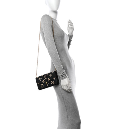 Louis Vuitton Empreinte Monogram Giant Felicie Pochette Black Beige 2 of 11