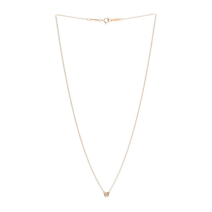 Tiffany 18K Rose Gold Diamond .07ct Elsa Peretti Diamonds by the Yard Pendant Necklace 3 of 5
