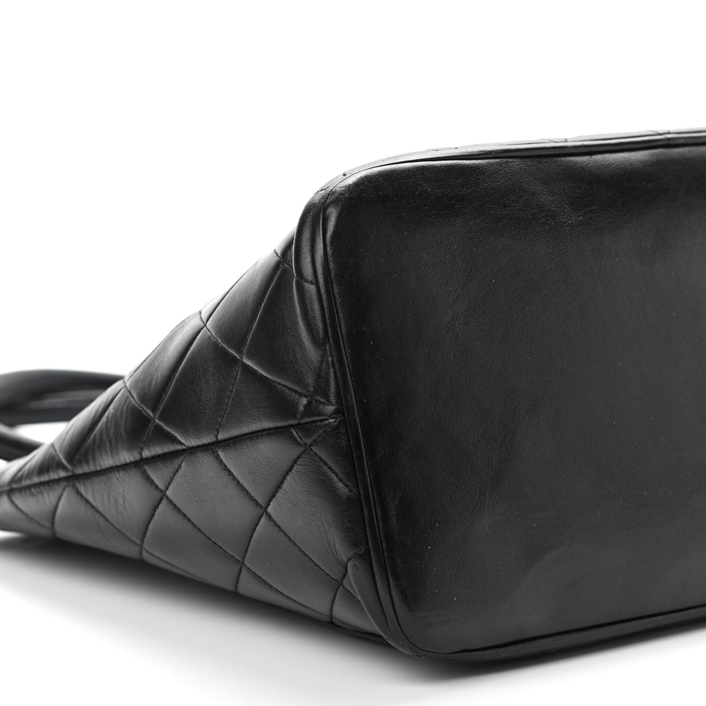 Lambskin Quilted Medallion Tote Black