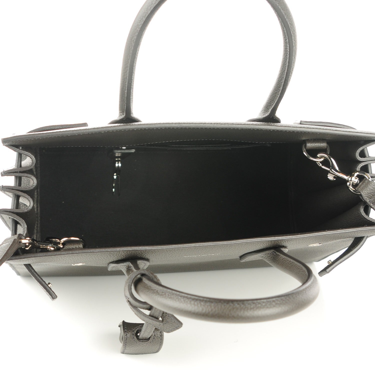 Saint Laurent Grained Calfskin Baby Sac De Jour Coal 5 of 7